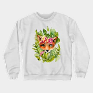 Fox in the tropics Crewneck Sweatshirt